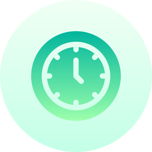 l'horloge Basic Gradient Circular Icône