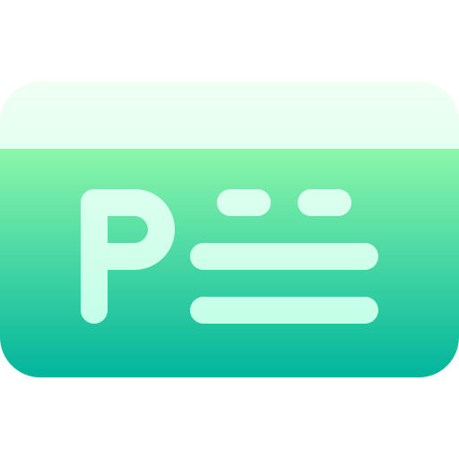 parkeerbon Basic Gradient Gradient icoon