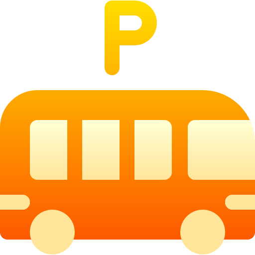 Bus parking Basic Gradient Gradient icon