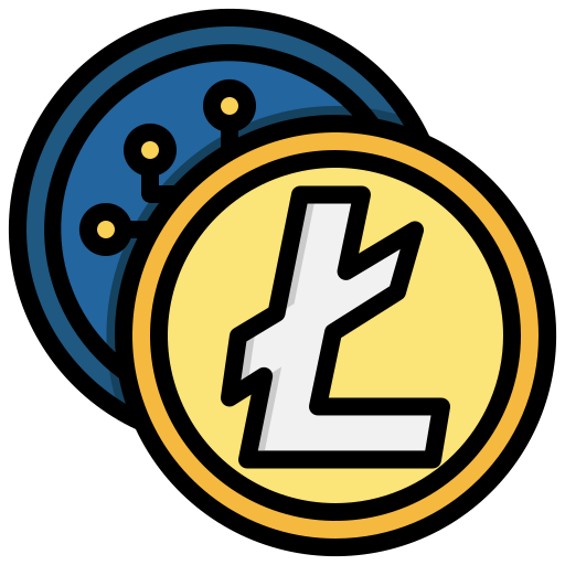 litecoin Surang Lineal Color icoon
