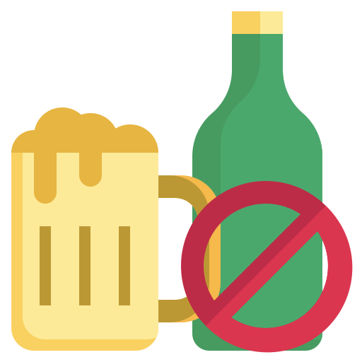 no alcohol Surang Flat icono