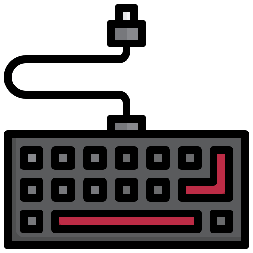 Computer keyboard Surang Lineal Color icon