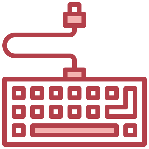 Computer keyboard Surang Red icon