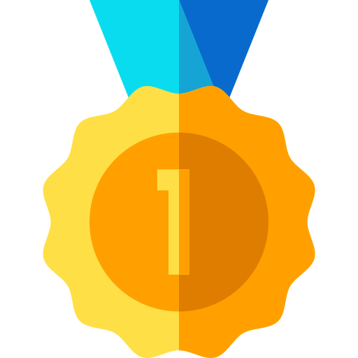 Gold medal Basic Straight Flat icon