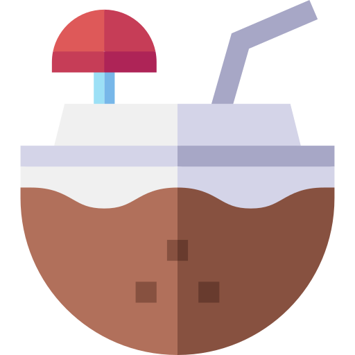 코코넛 음료 Basic Straight Flat icon