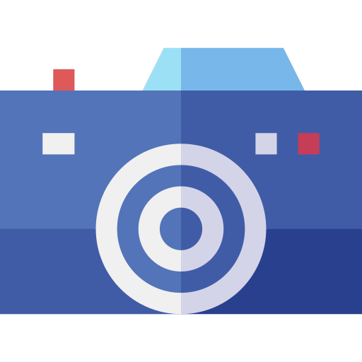 Photo camera Basic Straight Flat icon