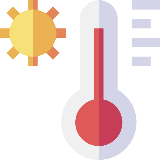 Горячая температура Basic Straight Flat иконка