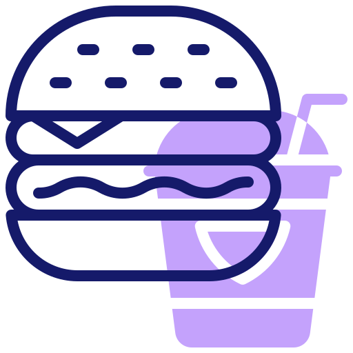 hamburger Inipagistudio Lineal Color icoon