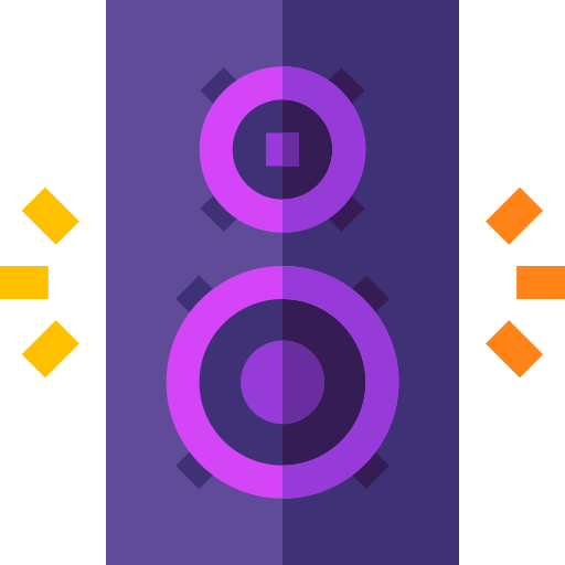stereo Basic Straight Flat icon