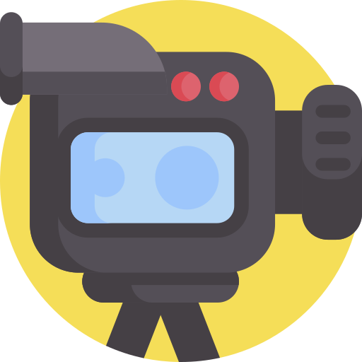 camara de video Detailed Flat Circular Flat icono