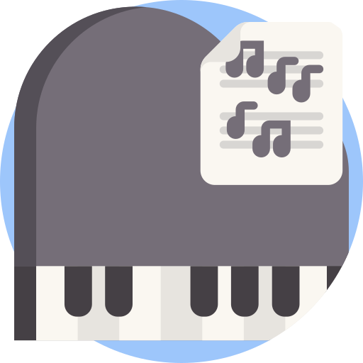 피아노 Detailed Flat Circular Flat icon