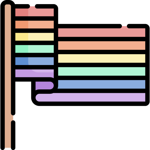 Rainbow flag Special Lineal color icon