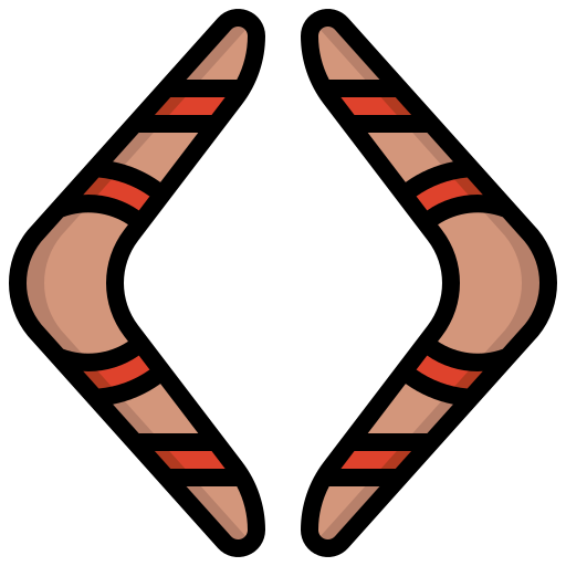 bumerang Surang Lineal Color icono