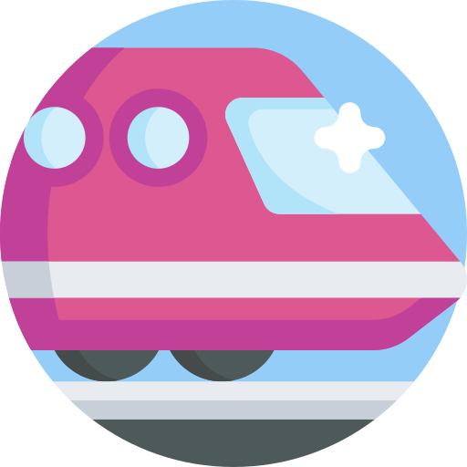 High speed train Detailed Flat Circular Flat icon