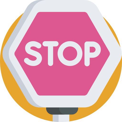 Stop sign Detailed Flat Circular Flat icon