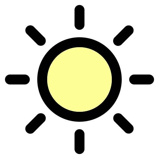 sole Generic Outline Color icona
