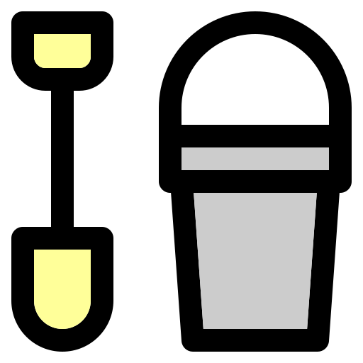 cubo de arena Generic Outline Color icono