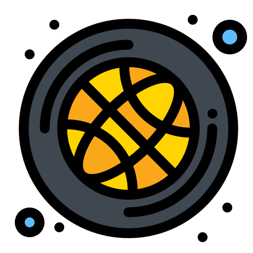 Basketball Flatart Icons Lineal Color icon