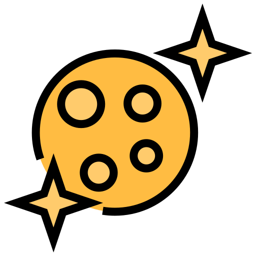 Луна и звезды Generic Outline Color иконка