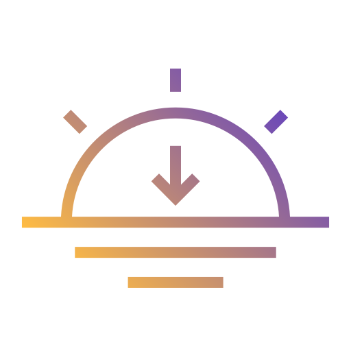 pôr do sol Generic Gradient Ícone