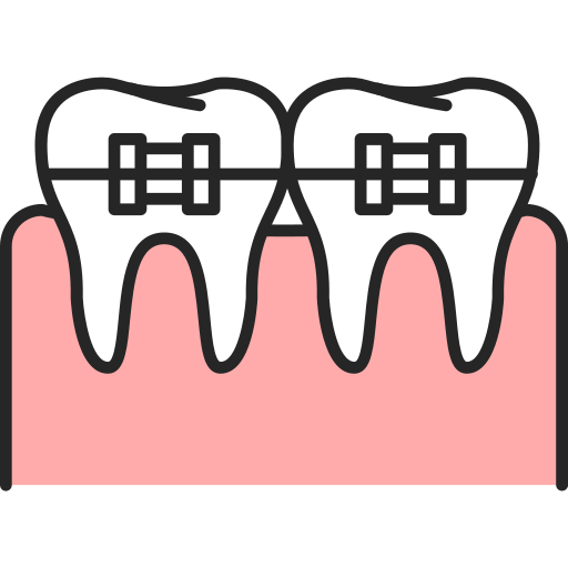 aparat ortodontyczny Generic Outline Color ikona