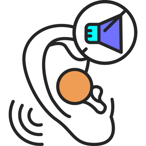 enchufe de oído Generic Outline Color icono