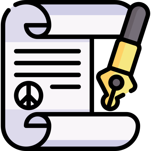 traktat pokojowy Special Lineal color ikona
