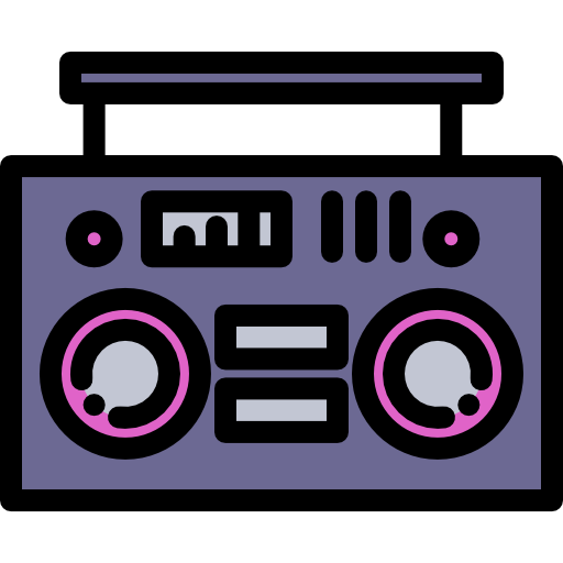 boombox Detailed Rounded Lineal color icon