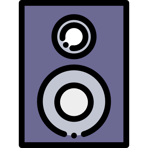 głośnik Detailed Rounded Lineal color ikona