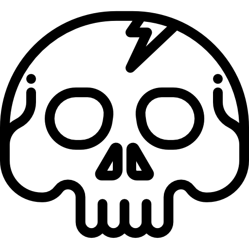 schedel Detailed Rounded Lineal icoon