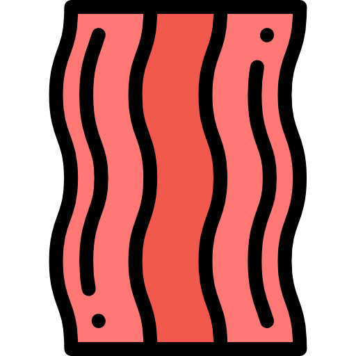 Bacon Detailed Rounded Lineal color icon