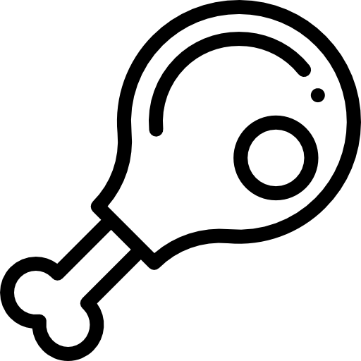 치킨 Detailed Rounded Lineal icon