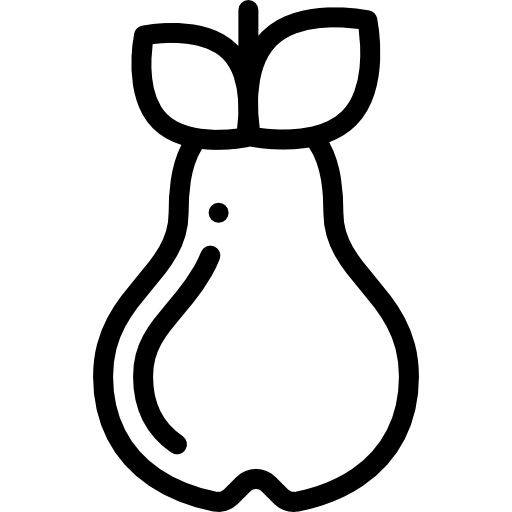 gruszka Detailed Rounded Lineal ikona