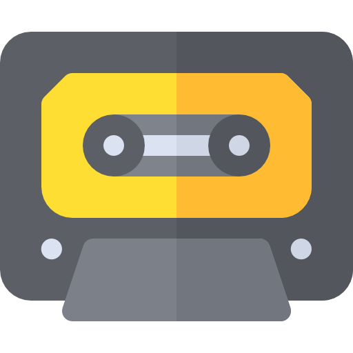 cassette Basic Rounded Flat icoon