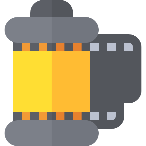 striscia di pellicola Basic Rounded Flat icona
