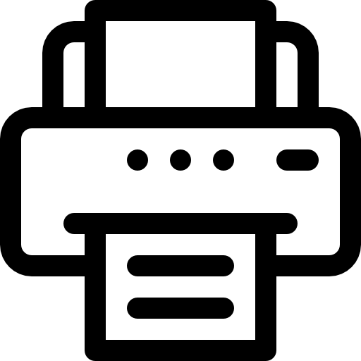 인쇄 Basic Rounded Lineal icon