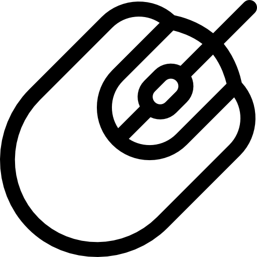 mysz Basic Rounded Lineal ikona