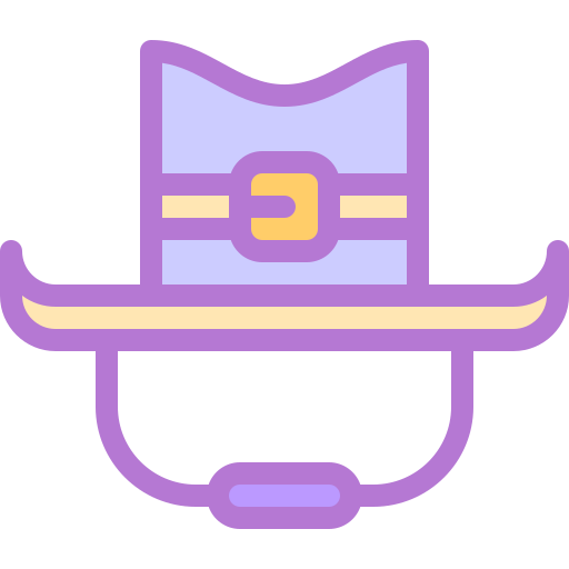 chapeau de cowboy Detailed color Lineal color Icône