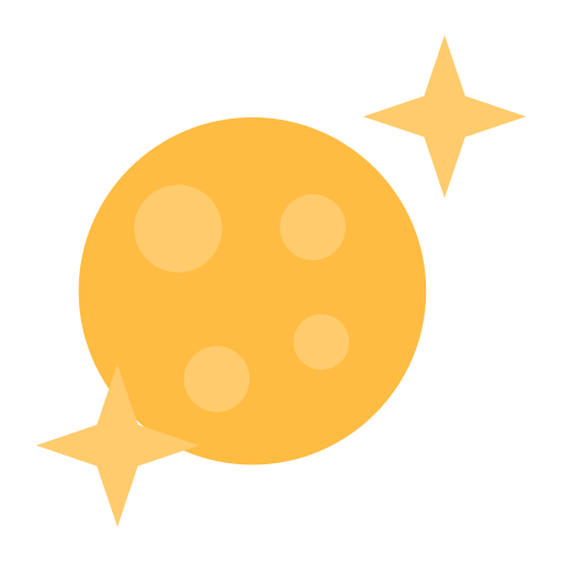 Moon and stars Generic Flat icon