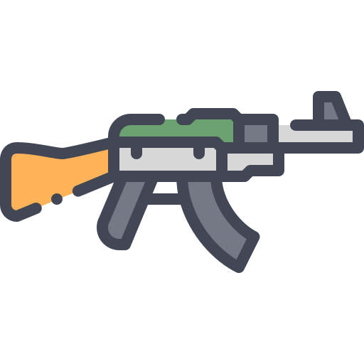 fusil de asalto Generic Outline Color icono