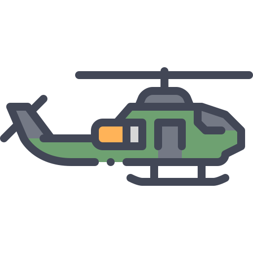 helikopter wojskowy Generic Outline Color ikona