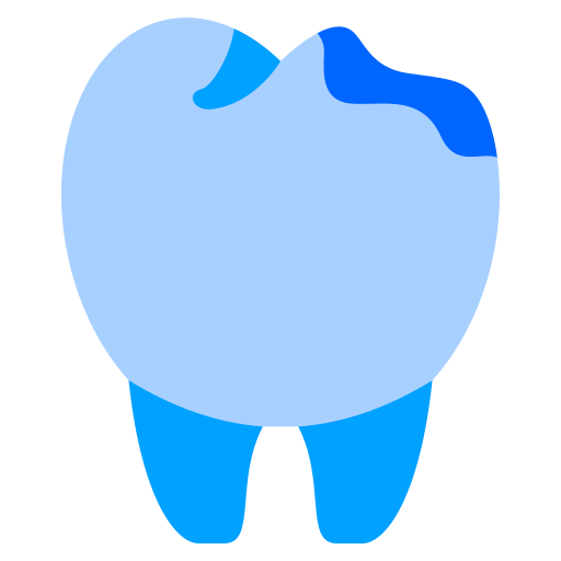 gebroken tand Generic Blue icoon
