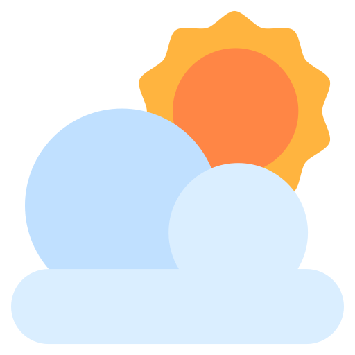 giornata nuvolosa Generic Flat icona