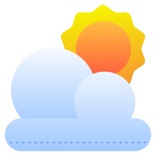 giornata nuvolosa Generic Flat Gradient icona