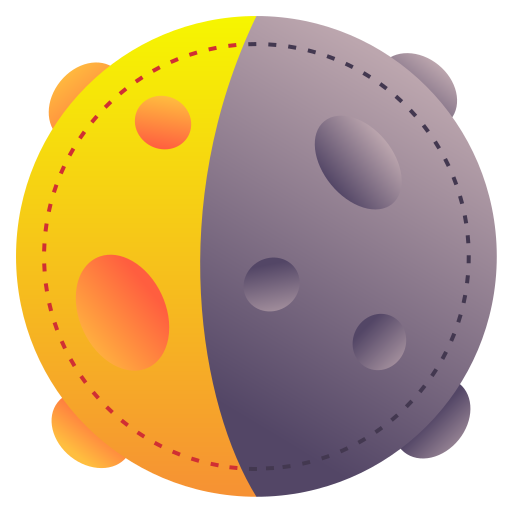 media luna Generic Flat Gradient icono