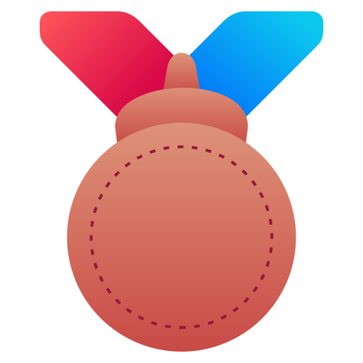 Bronze medal Generic Flat Gradient icon