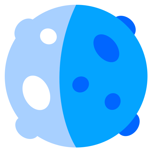pół księżyc Generic Blue ikona