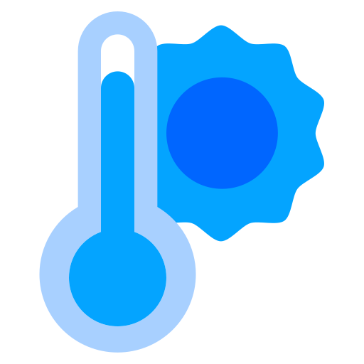 hoge temperatuur Generic Blue icoon