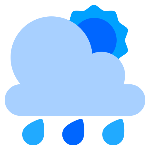 regenachtige dag Generic Blue icoon