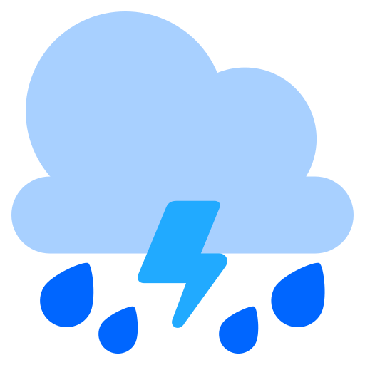 Thunderstorm Generic Blue icon